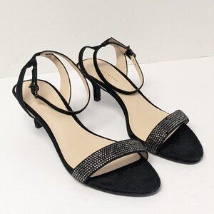 Pelle Moda Fabia Heeled Sandals, Black Suede, Women's 8